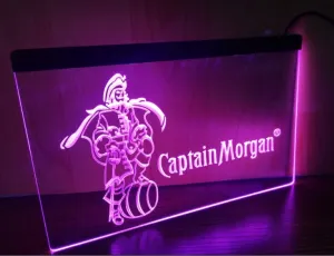 LED Neon Light Sign for Captain Morgan Bar Beer Rum Pub Store Aclo Shop Club Man Caves Home Party Vintage - Inspired The Ultimate Accessory Brighten Up Your Space