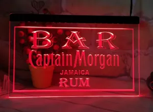 LED Neon Light Sign for Captain Morgan Jamaica Rum Bar Beer Pub Store Aclo Shop Club Man Caves Home Party Vintage - Inspired The Ultimate Accessory Brighten Up Your Space