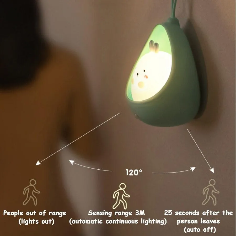 LED Night Light Sensor Control Cute Animal