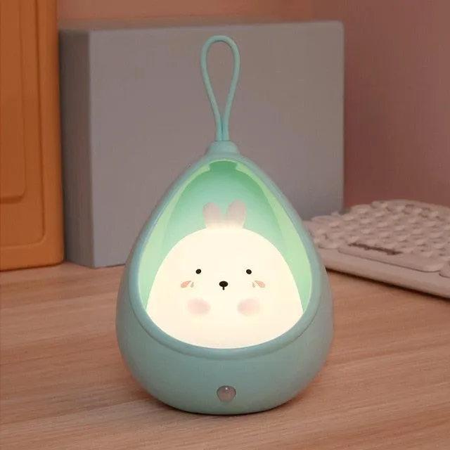 LED Night Light Sensor Control Cute Animal