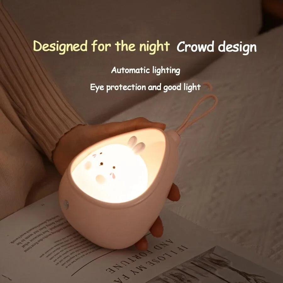 LED Night Light Sensor Control Cute Animal