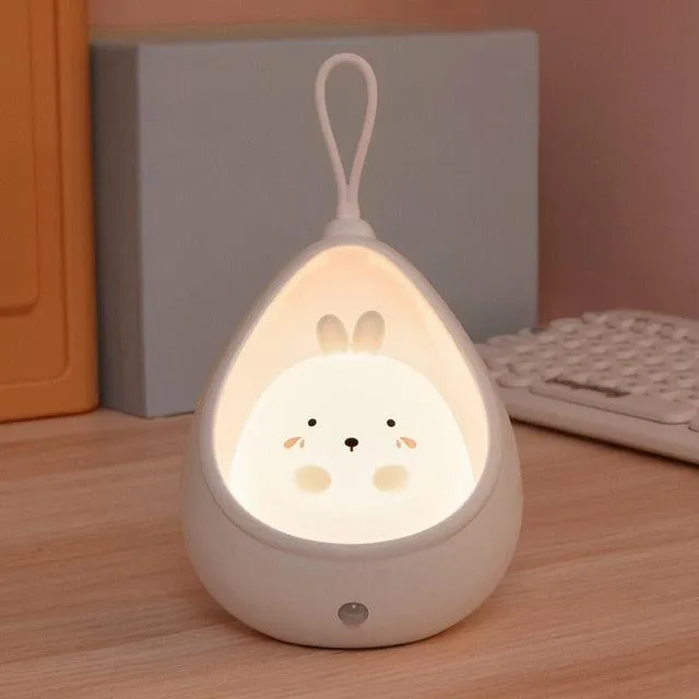 LED Night Light Sensor Control Cute Animal