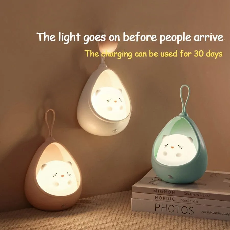 LED Night Light Sensor Control Cute Animal