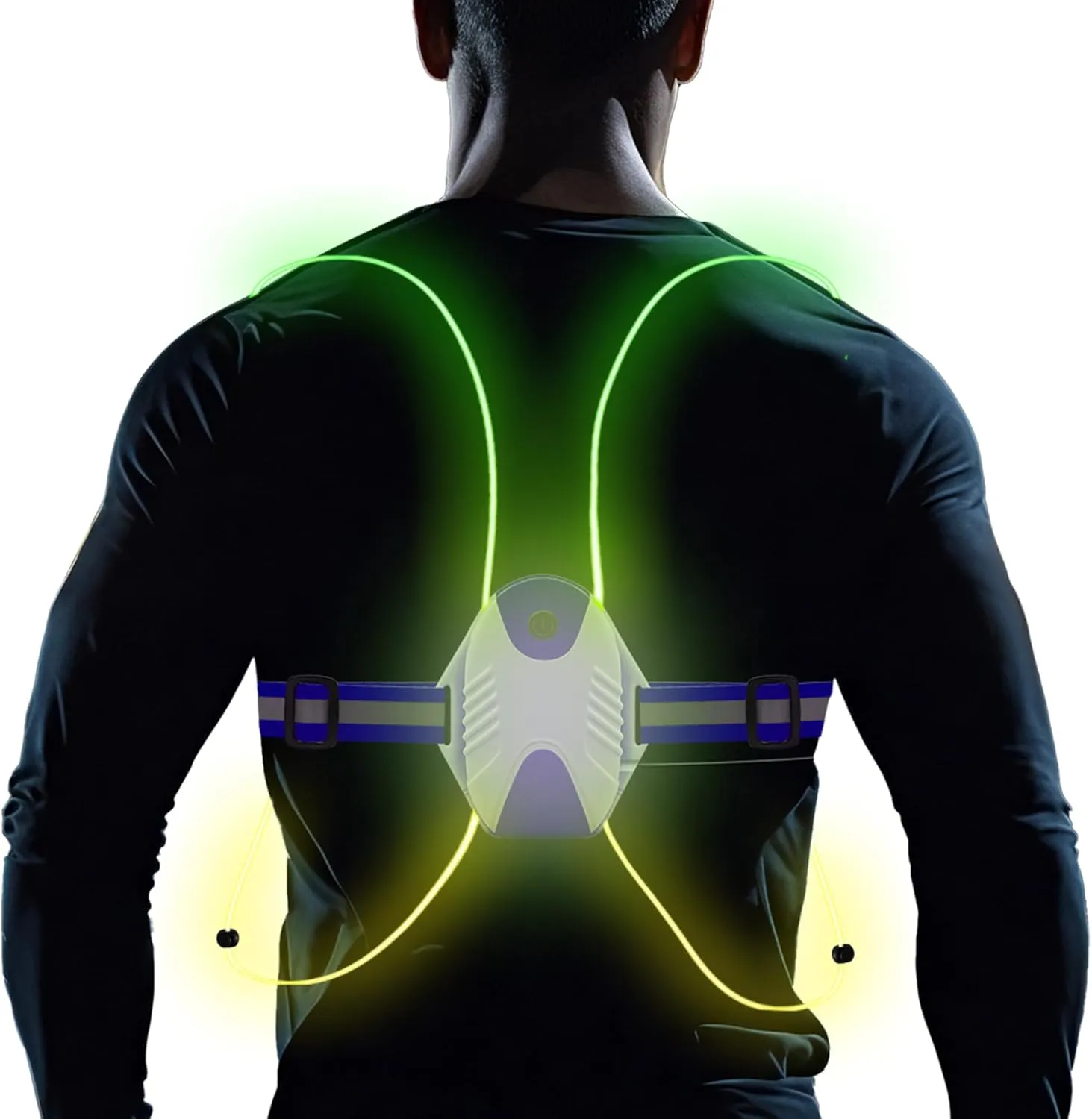 LED Reflective Running Vest for Women and Men, Safety USB Rechargeable Reflective Gear for Night Runners, Bikers, and Walkers