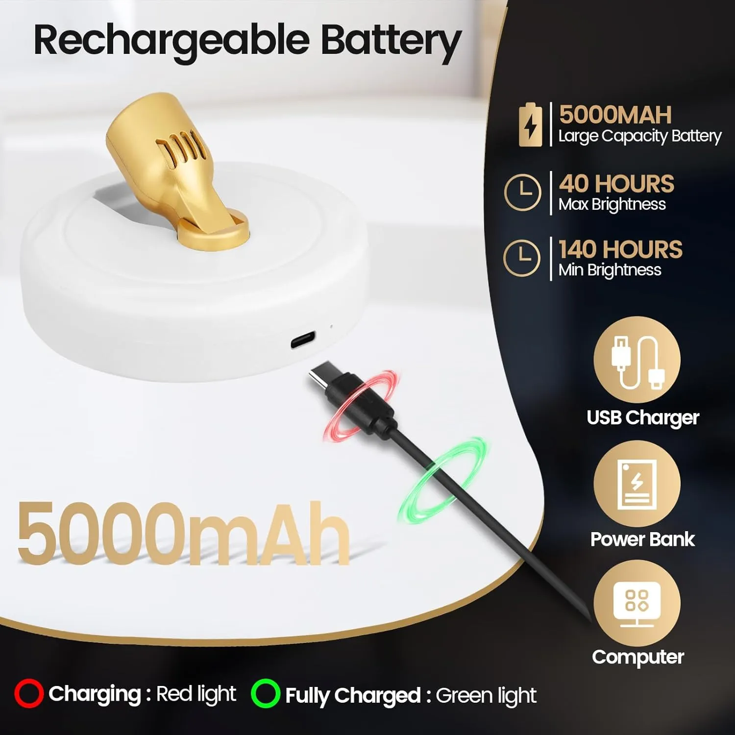 LED Spotlight, Rechargeable Battery Picture Lights, Uplighting Indoor with Remote, Stick Spot Lights for Wall Display Dartboard Painting Artwork Accent-2pcs