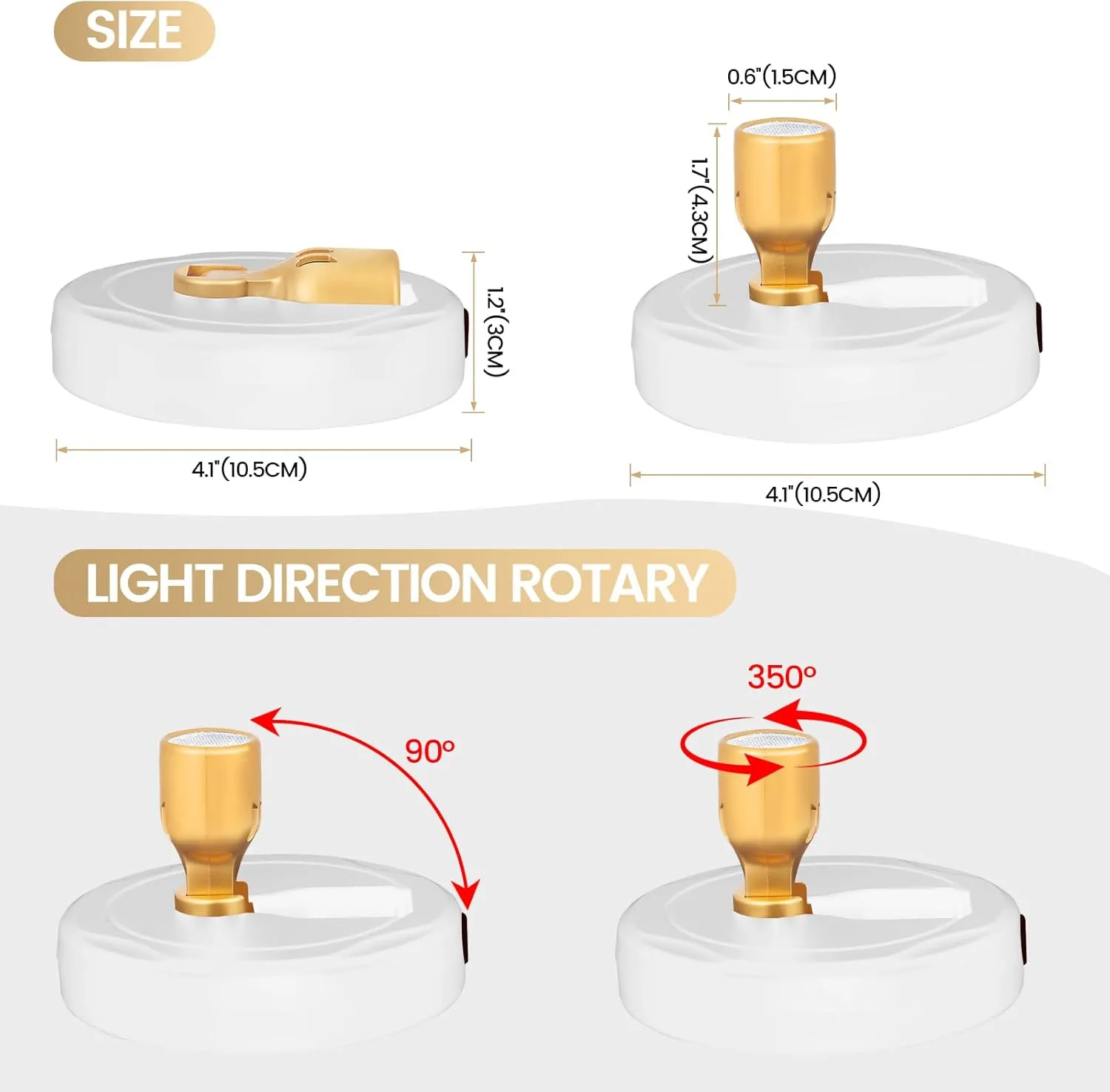 LED Spotlight, Rechargeable Battery Picture Lights, Uplighting Indoor with Remote, Stick Spot Lights for Wall Display Dartboard Painting Artwork Accent-2pcs