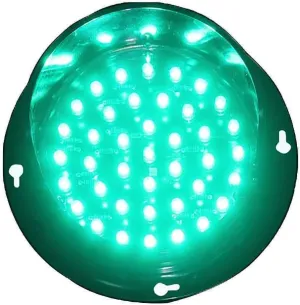 Led Traffic Light,100mm/4 Inch Green Traffic Light, Monochrome Signal, IP65 Waterproof Traffic Light, Suitable for Garage, Junction, Interior Decoration(One Color-DC24V)