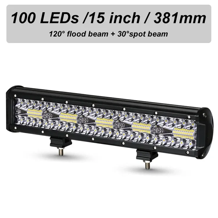 LED Work Light Bar - 12V 24V Off-Road Spot & Flood Combo, 60W-660W, IP68 Waterproof, 6000K White, for ATV, UTV, Jeep, Truck, Boat, SUV