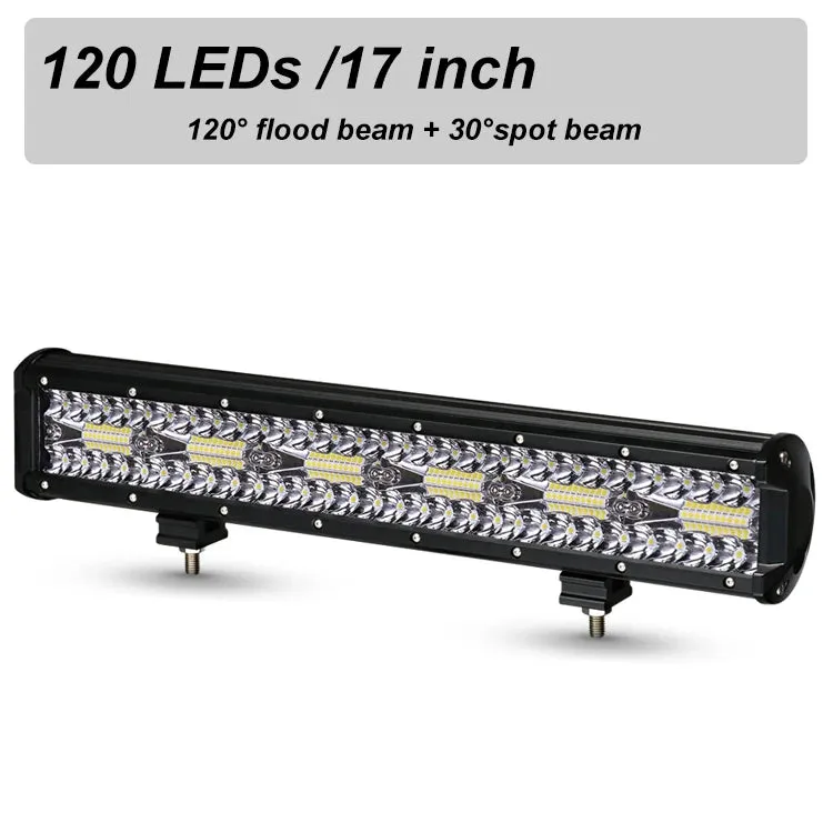 LED Work Light Bar - 12V 24V Off-Road Spot & Flood Combo, 60W-660W, IP68 Waterproof, 6000K White, for ATV, UTV, Jeep, Truck, Boat, SUV