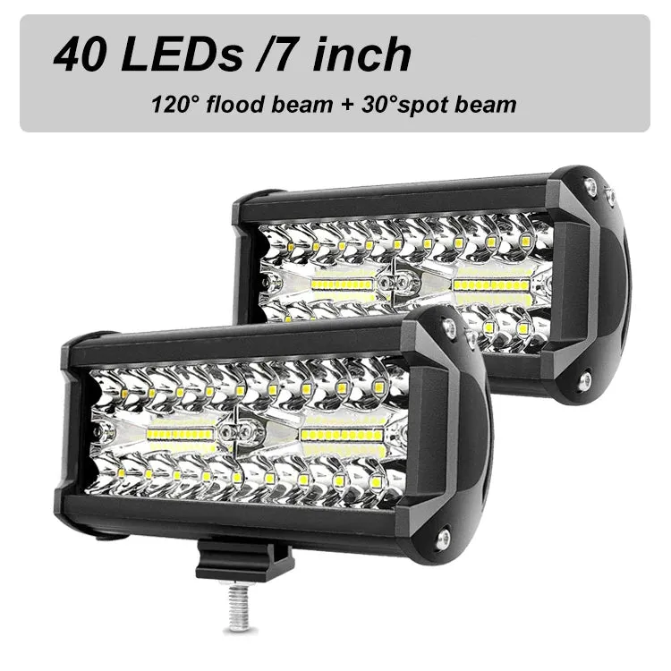 LED Work Light Bar - 12V 24V Off-Road Spot & Flood Combo, 60W-660W, IP68 Waterproof, 6000K White, for ATV, UTV, Jeep, Truck, Boat, SUV