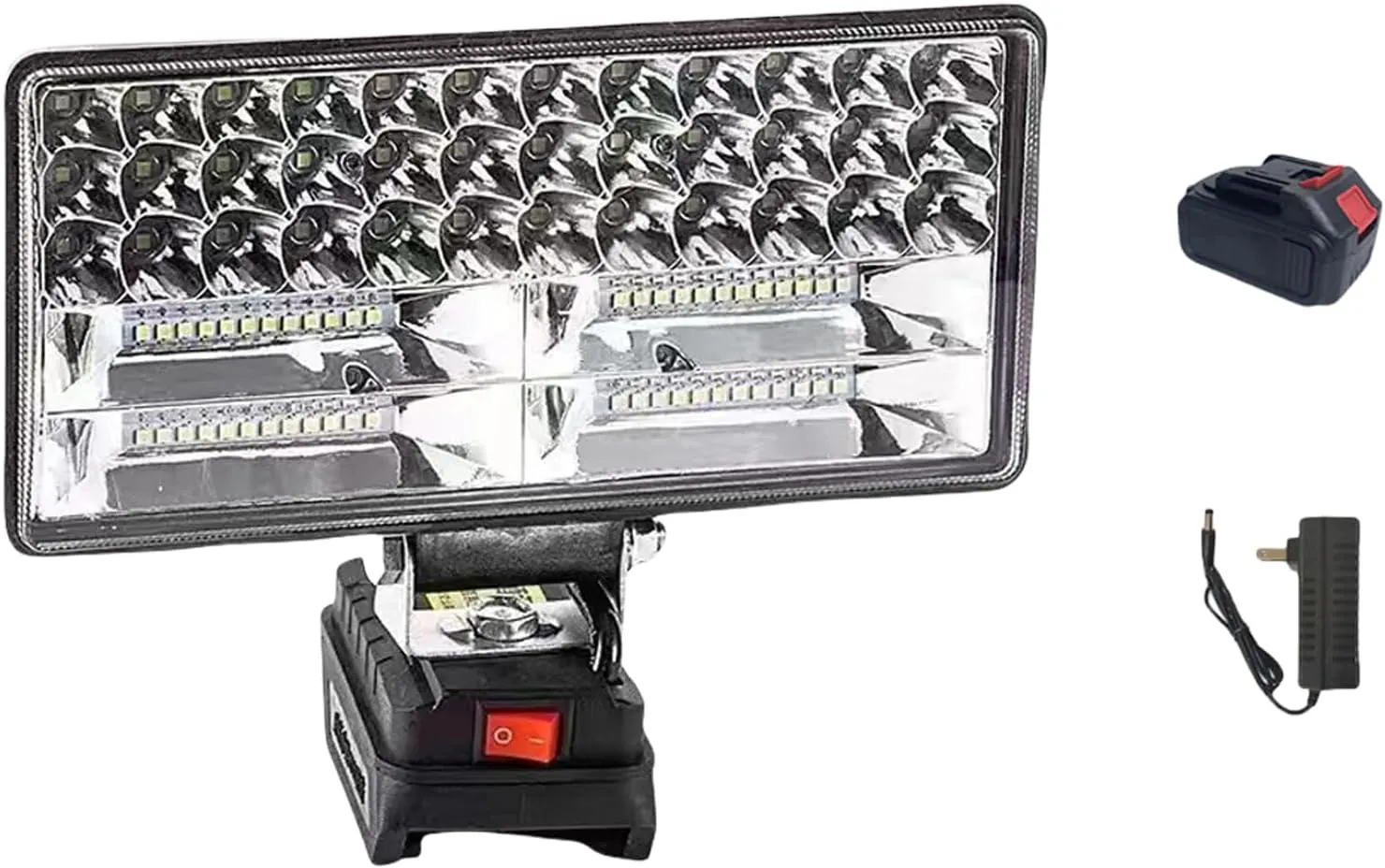 LED Work Light Flashlights, Bright Flood Light, Cordless Battery LED Light for Outdoor, Emergencies, Work Site Lighting