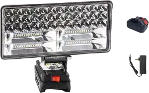 LED Work Light Flashlights, Bright Flood Light, Cordless Battery LED Light for Outdoor, Emergencies, Work Site Lighting