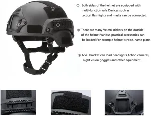 LEJUNJIE MICH 2000 Fast Helmet PJ Style Airsoft Helmets Tactical Helmet for Paintball Outdoor Sports Hunting Shooting