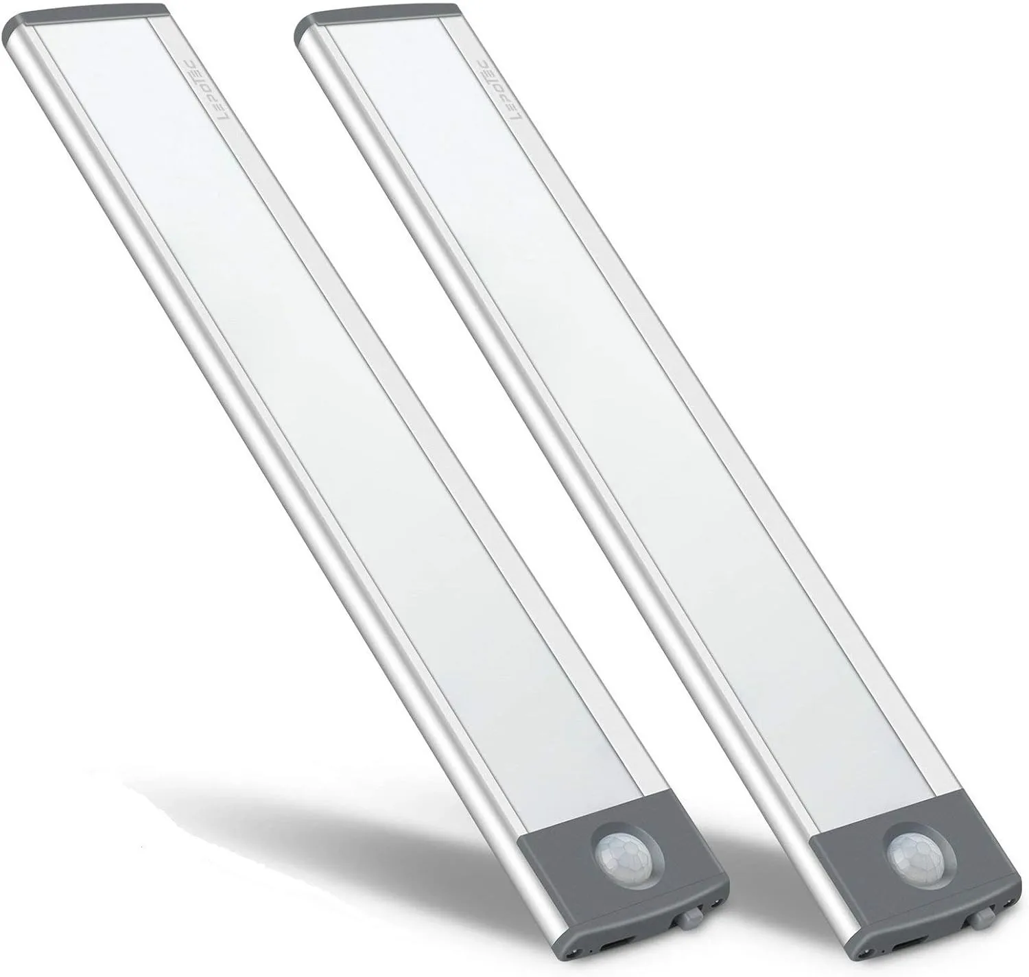 LEPOTEC 30-LED Motion Sensor Cabinet Light,Magnetic Motion Activated Under Counter Closet Lighting, Wireless USB Rechargeable Kitchen Cupboard Night Lights,Motion Activated Light Bar-2Pack