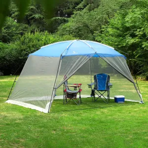 LET'S CAMP Screen House Tent 13"X 9",Netted Canopy Mesh Tents for Patios Camping, Blue