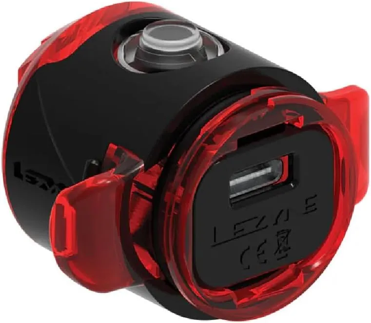 LEZYNE Femto USB Drive Bicycle Rechargeable IPX7 Waterproof Red LED Road Mountain Gravel Bike Rear Light w/Multiple Solid & Flash Modes | Silicone Rubber Mounting Strap Included, 5/15 Lumens