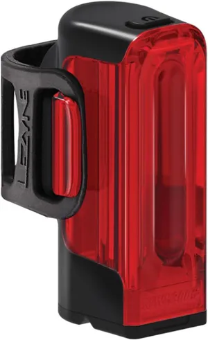 LEZYNE Strip Drive Bicycle USB Rechargeable IPX7 Waterproof Red LED Rear Light w/Multiple Solid & Flash Modes | Silicone Rubber Mounting Strap Included - 150/300 Lumens Options