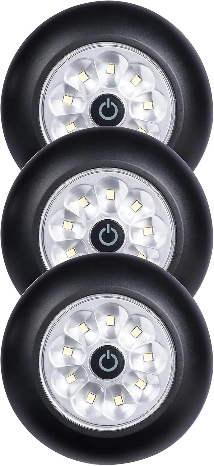 LIGHT IT! by Fulcrum, 30016-303 9-LED Anywhere Light XB, Black, 3 Pack