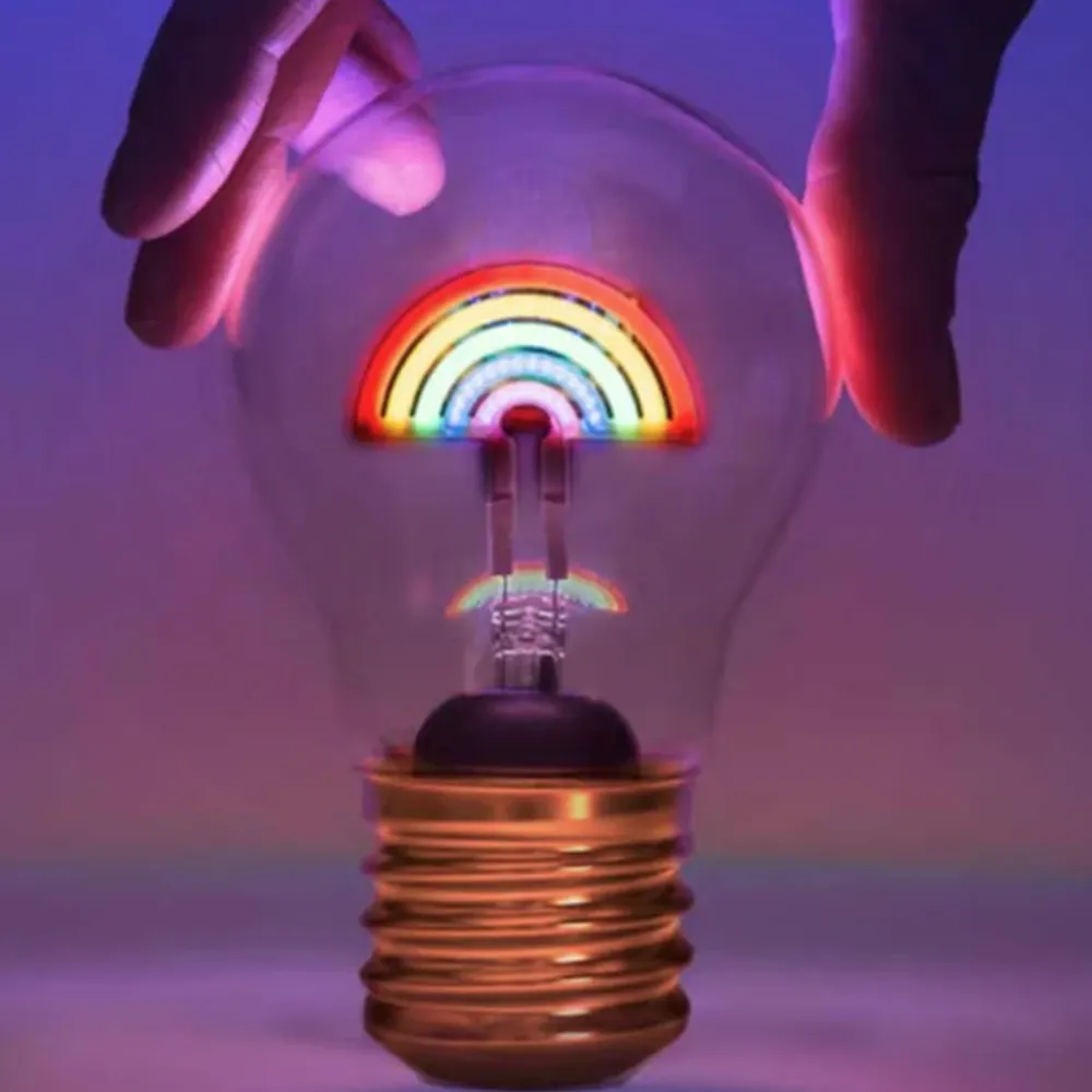 Lightbulb Lamp Rainbow USB Rechargeable