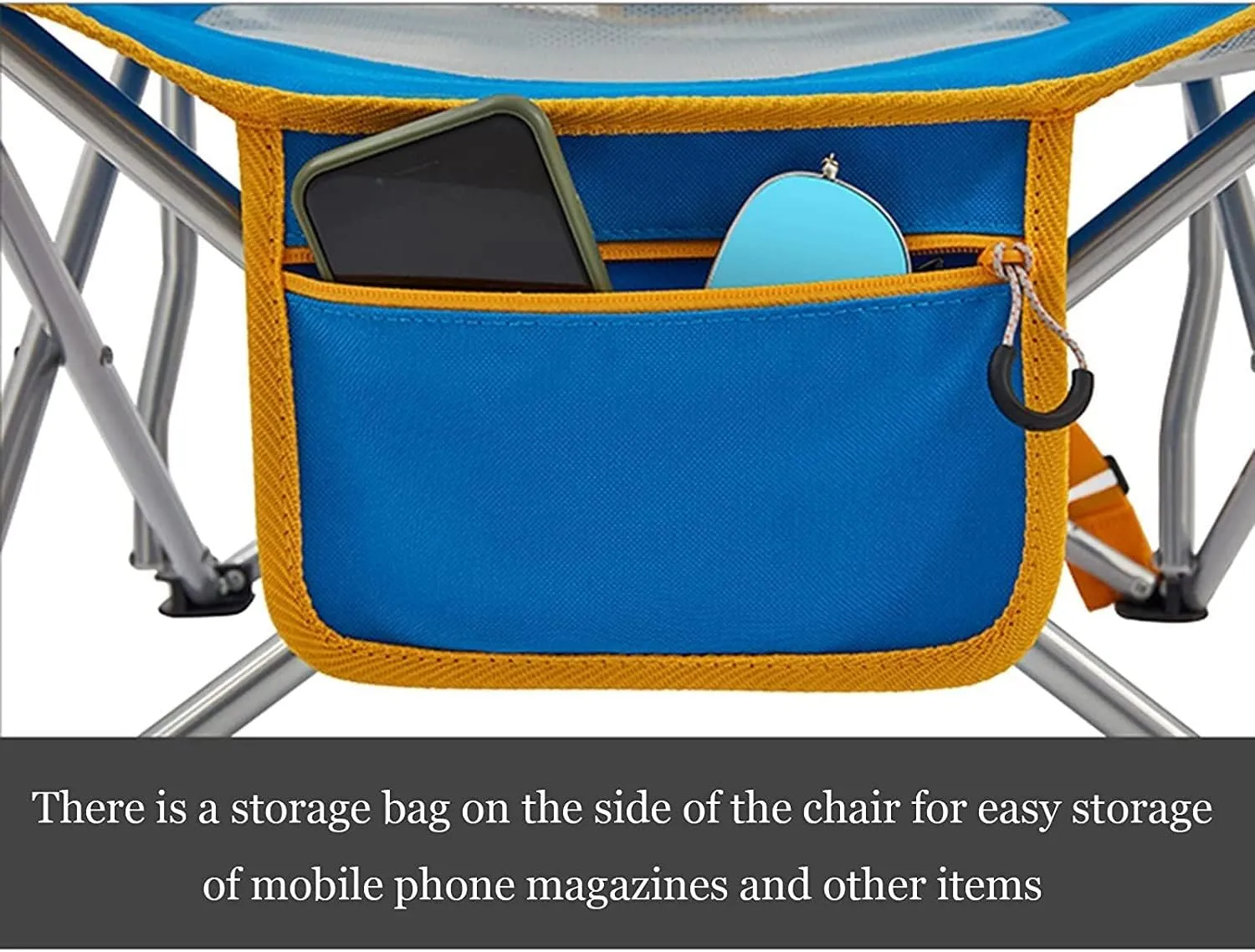 Lightweight Camping Chair Outdoor Armchair Beach Deck Chairs Portable Leisure Seat Stool with Breathable Mesh, Comes with Storage Bag Outdoor Hiking