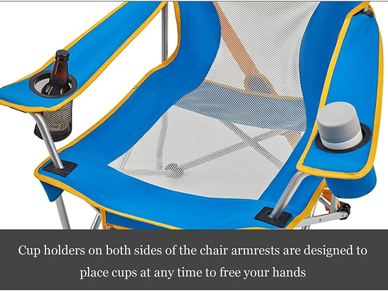 Lightweight Camping Chair Outdoor Armchair Beach Deck Chairs Portable Leisure Seat Stool with Breathable Mesh, Comes with Storage Bag Outdoor Hiking