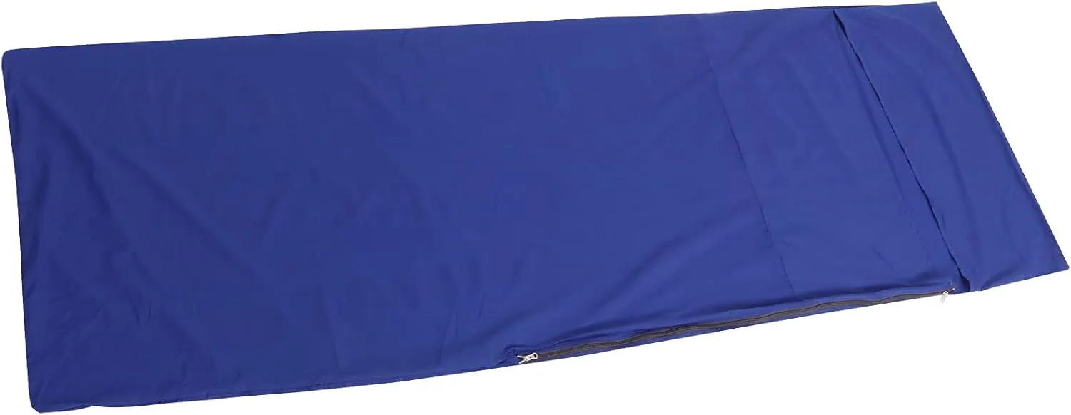 Lightweight Cotton Sleeping Bag Liner, Breathable and Soft Travel Sleeping Sack, Hotel and Hostel Sleeping Bag Liner, Sleeping Bag Liner with Side Zipper