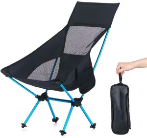 Lightweight Outdoor, Portable Camping Chair, Portable Foldable Aluminum Camping Travel Chair Fishing Hiking Stool Backpacking Seat Stool