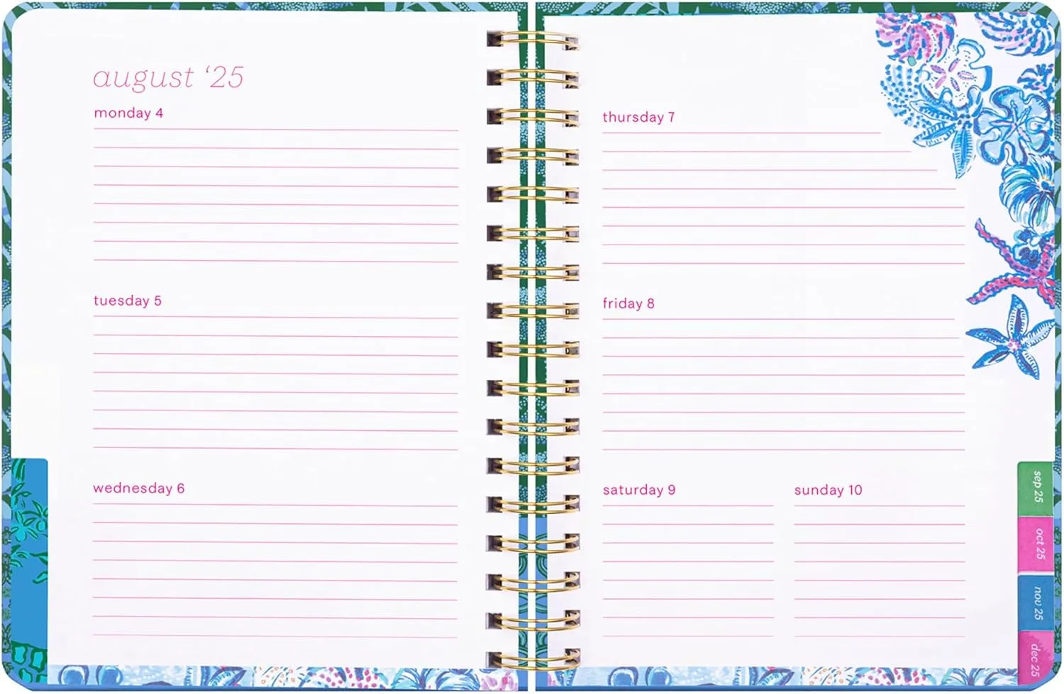 Lilly Pulitzer Large Daily Planner January 2025 - December 2025, Weekly Agenda & Monthly Calendar, Stickers, Pockets, & Spiral Binding (It's a Jungle Out There)