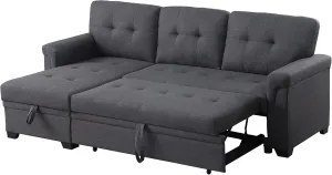 Lilola Home Lucca Sectional Sleeper - Versatile Sleeper Couch & Sofa Bed with Storage - Comfortable with Storage, Small Sofa counch