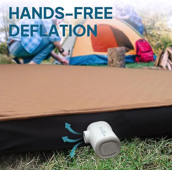 LOSTHORIZON Air & Foam Camping Mattress, Self-Inflating Sleeping Pad, 4.5" Thick, with Air Pump, Single
