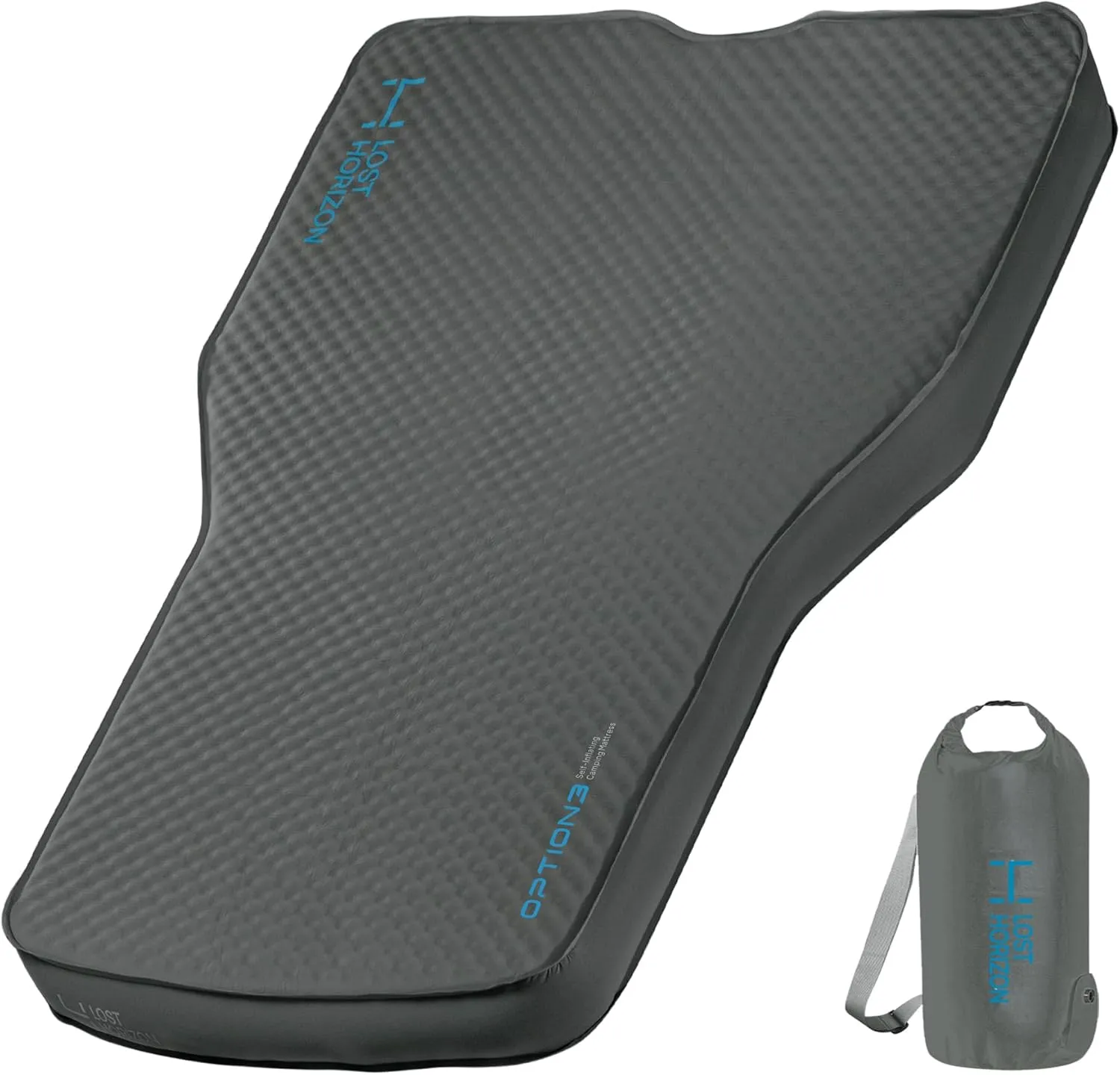LOSTHORIZON Camping Air Mattress with Foam for Tesla, Self Inflating Sleeping Pad with Pump Sack, 4.5" Thick, R-Value 13, Model Y