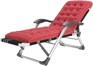 Lounge Chair Chair Recliner Folding Bed Chair 15 Speed Adjustment Patio Lounge Recliner for Outdoor Deck Porch, 660lbs Weight Capacity 8992(Style1)