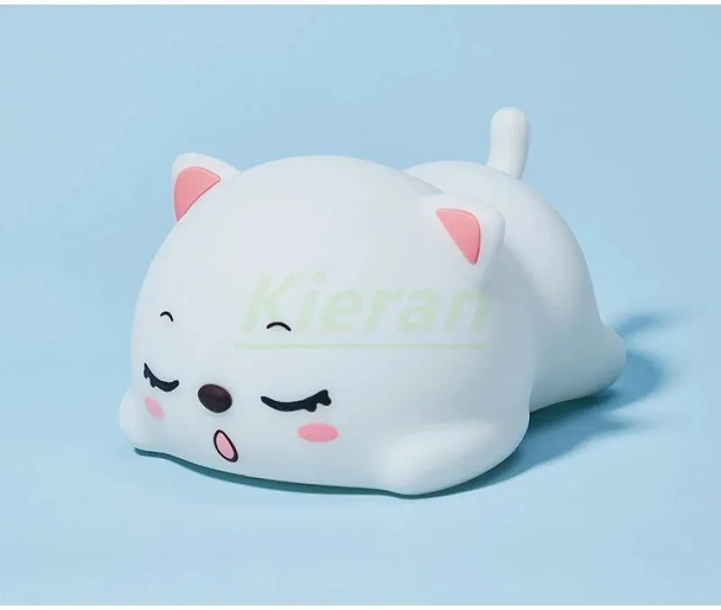 Lovely Cat LED Night Light - USB Rechargeable Touch Lamp