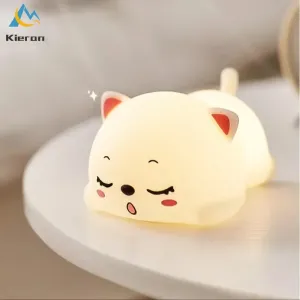 Lovely Cat LED Night Light - USB Rechargeable Touch Lamp