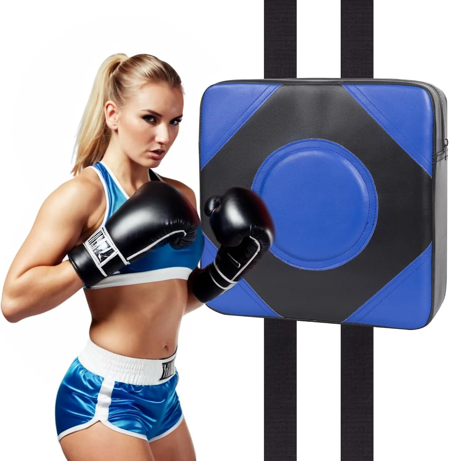 LuiceABC Wall Punching Boxing Pad, Wall Focus Target Foam, Boxing Fitness Wall Punch Bag, Leather and High Elastic Sponge Bag for Sports Training, Adjustable Height