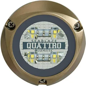 Lumitec Lighting 101511, LED Underwater Light, SeaBlaze Quattro Underwater Light, Dual Color White/Blue,One Size