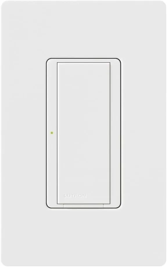 Lutron Maestro Digital Switch, 8A Single Pole/Multi Location, MA-S8AM-WH, White