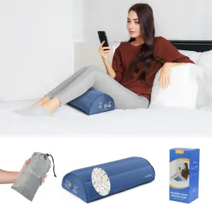 Luxtude Inflatable Bolster Pillow for Legs, Half Moon Pillow Under Knee Pillows for Back Sleeping, Leg Pillows for Side Sleeping, Leg Elevation for Knee Support, Lower Back, Ankle and Foot