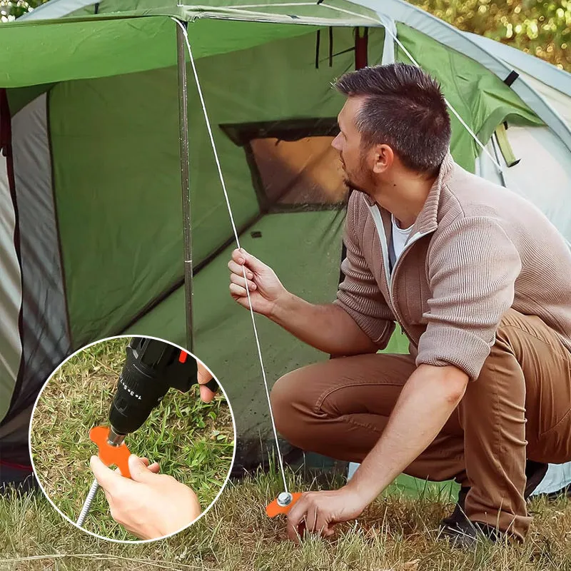 M8*200 High Strength Carbon Steel Threaded Tent Stakes