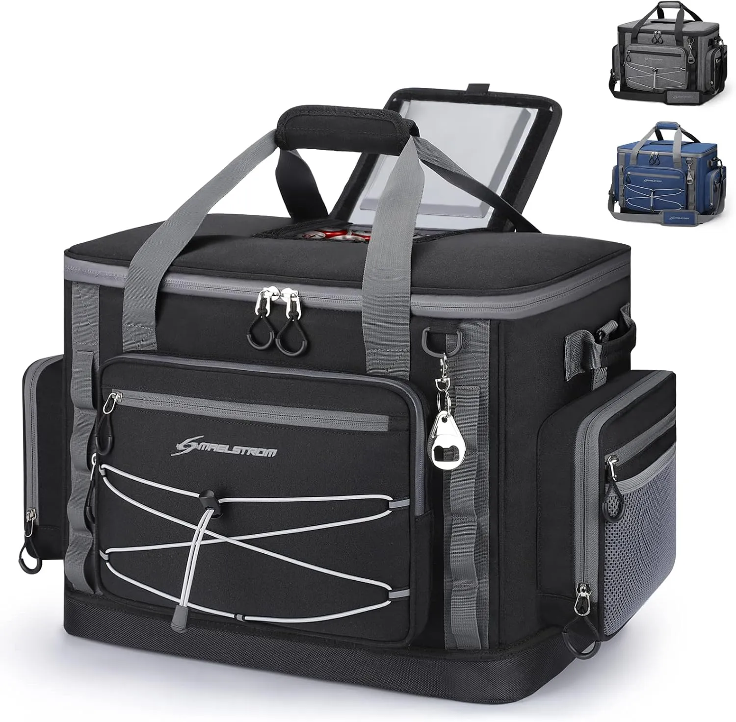 Maelstrom Soft Sided Cooler Bag, 30/40 Can Collapsible Insulated Ice Chest, Large Leakproof Camping & Travel Cooler for Kayaking & Beach