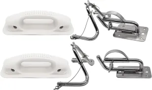 MARINE CITY Package Quick Release Snap Davits Set with Handle pad for Inflatable Boats