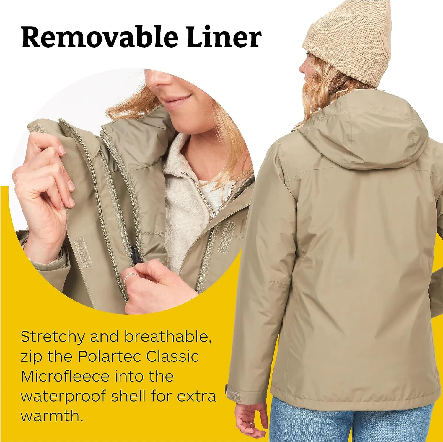 Marmot Women's Ramble 3-in-1 Component Jacket - Recycled Waterproof Shell with Hood and Removable Insulated Thermal R Liner