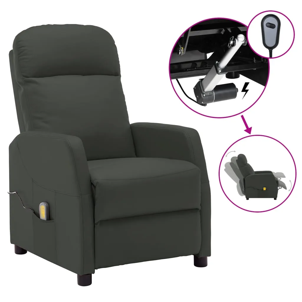 Massage Chair Massaging Recliner Push Chair for Elderly Faux Leather