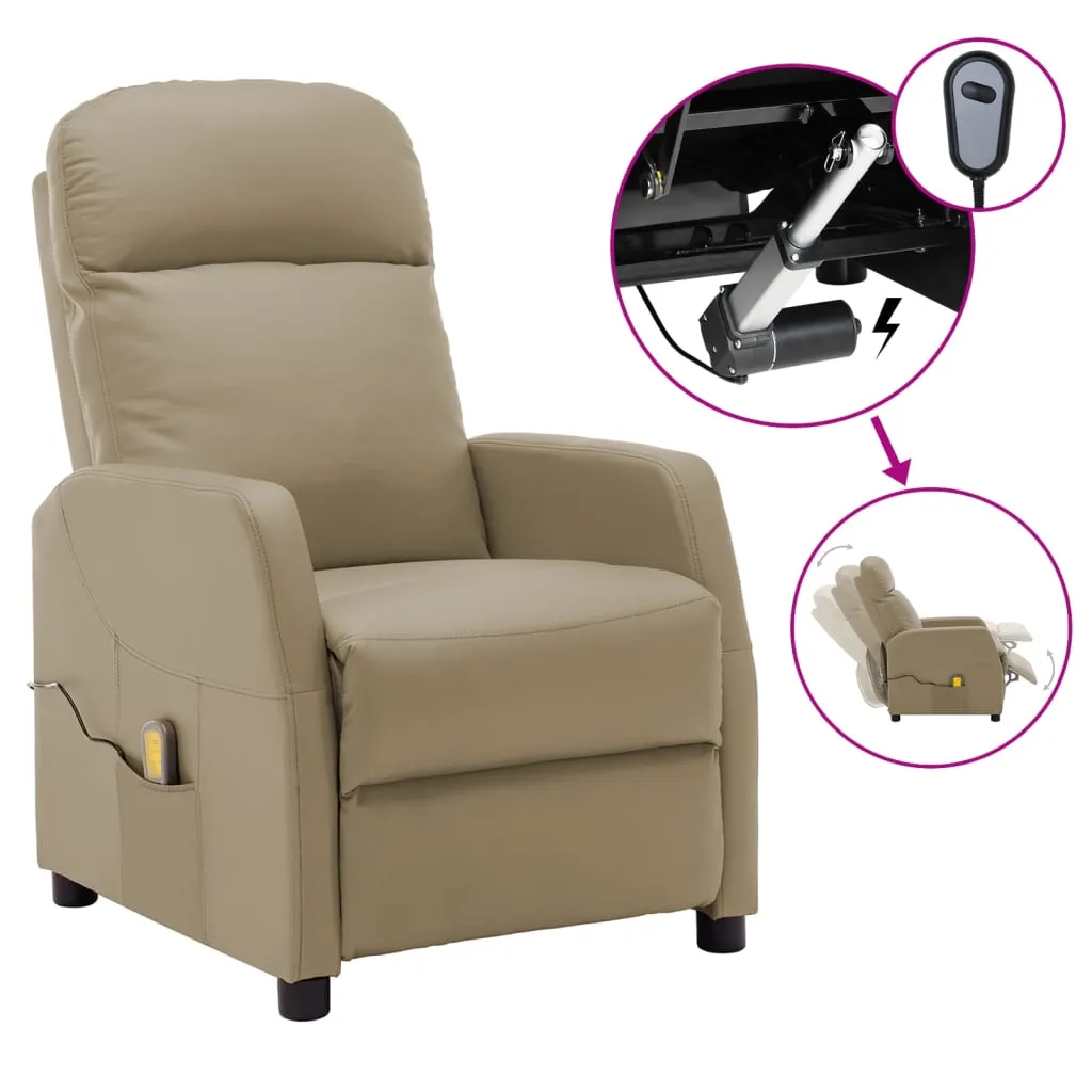 Massage Chair Massaging Recliner Push Chair for Elderly Faux Leather