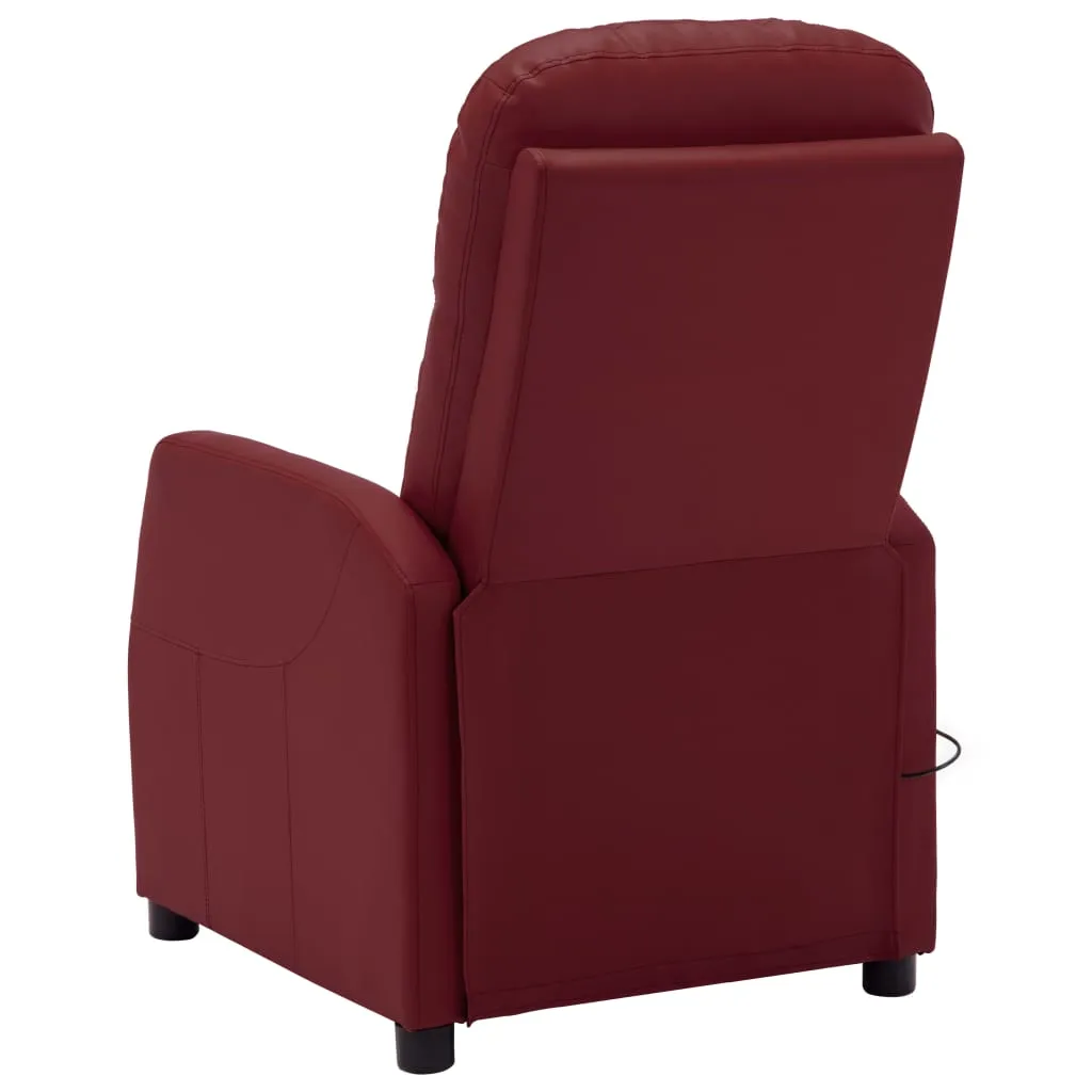 Massage Chair Massaging Recliner Push Chair for Elderly Faux Leather