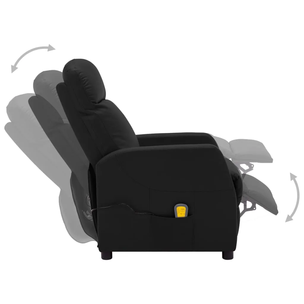 Massage Chair Massaging Recliner Push Chair for Elderly Faux Leather