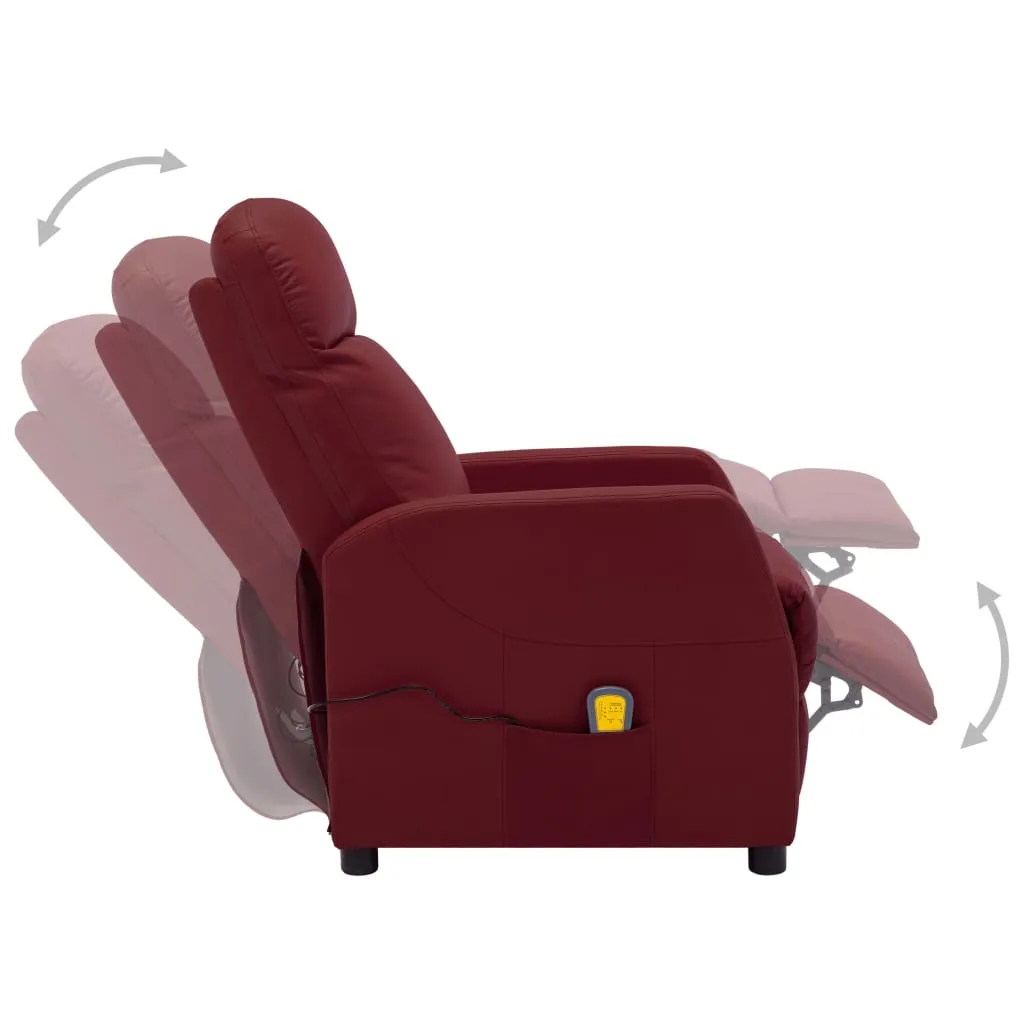 Massage Chair Massaging Recliner Push Chair for Elderly Faux Leather