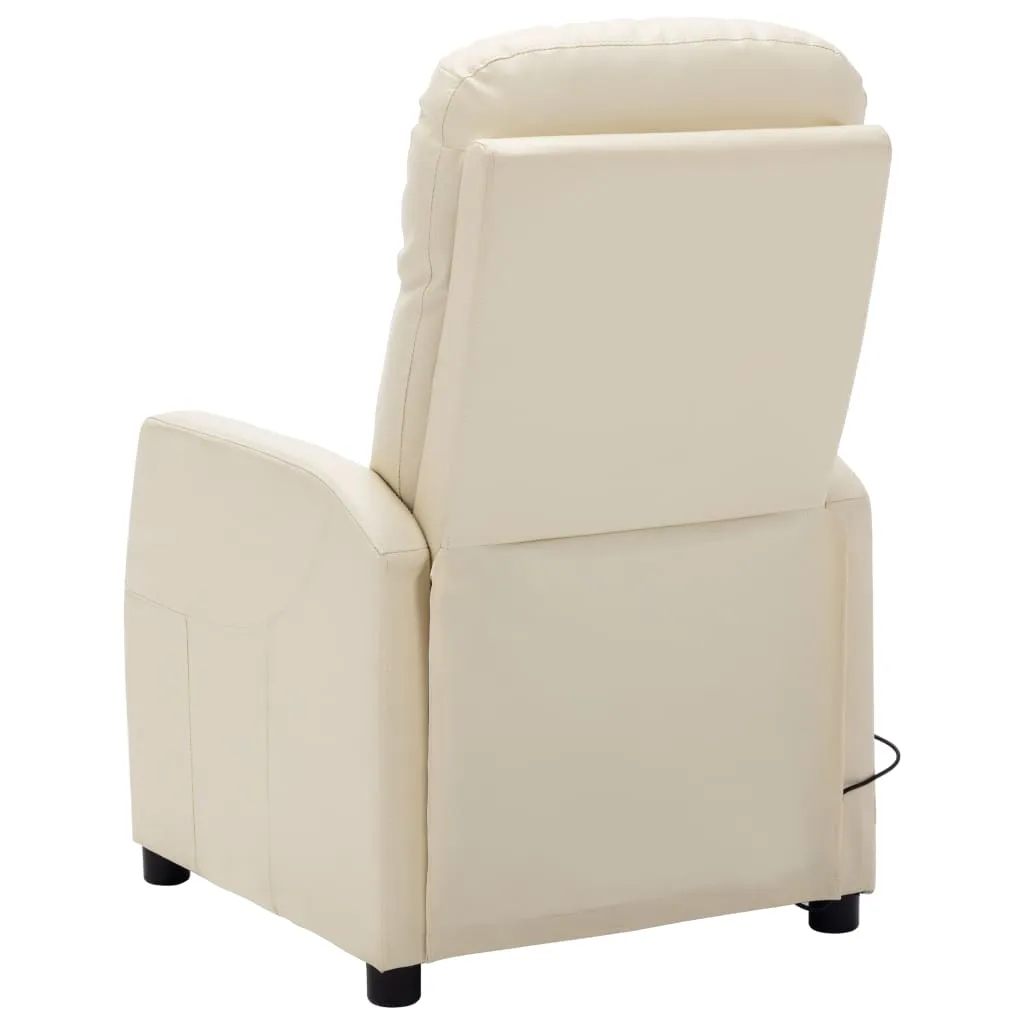 Massage Chair Massaging Recliner Push Chair for Elderly Faux Leather
