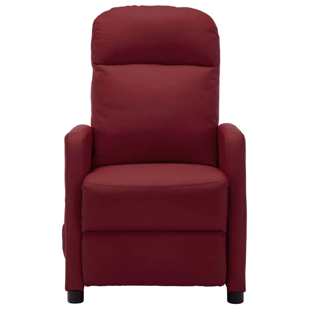 Massage Chair Massaging Recliner Push Chair for Elderly Faux Leather