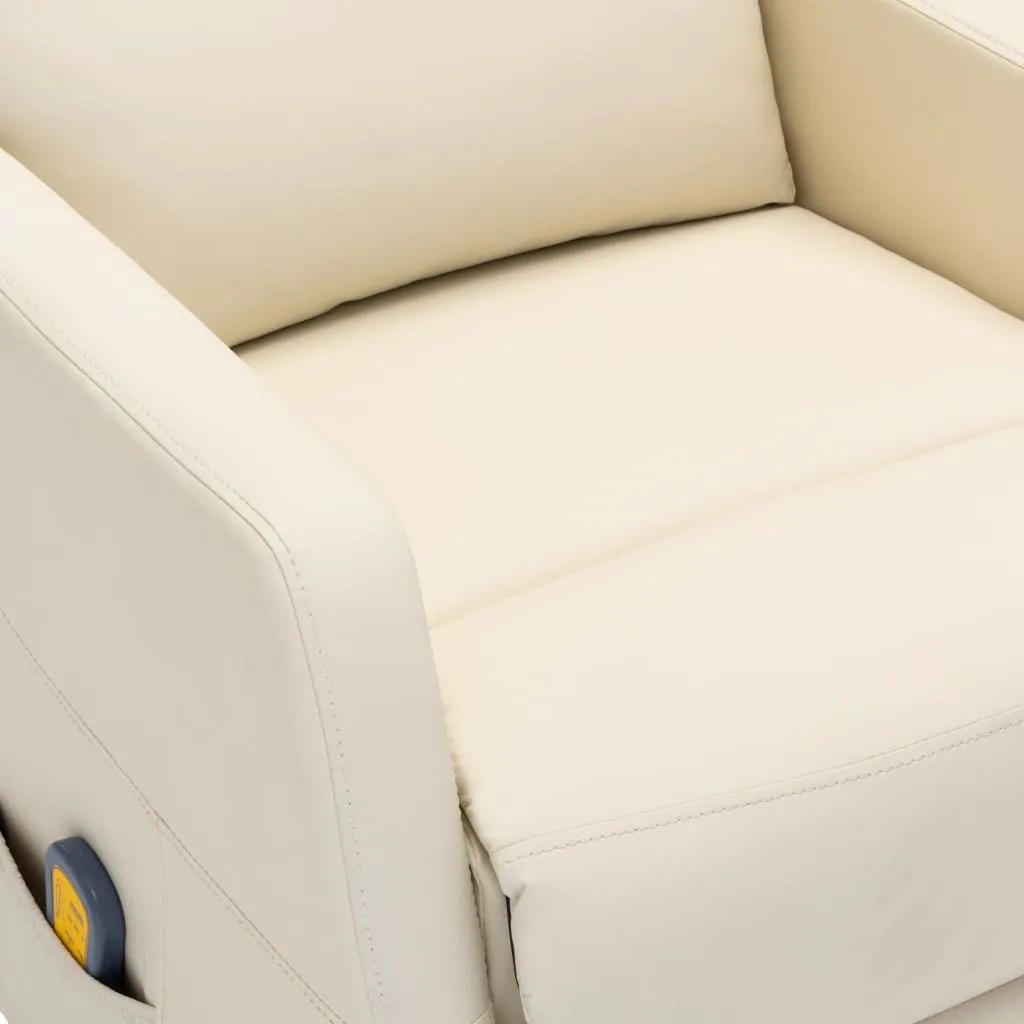 Massage Chair Massaging Recliner Push Chair for Elderly Faux Leather